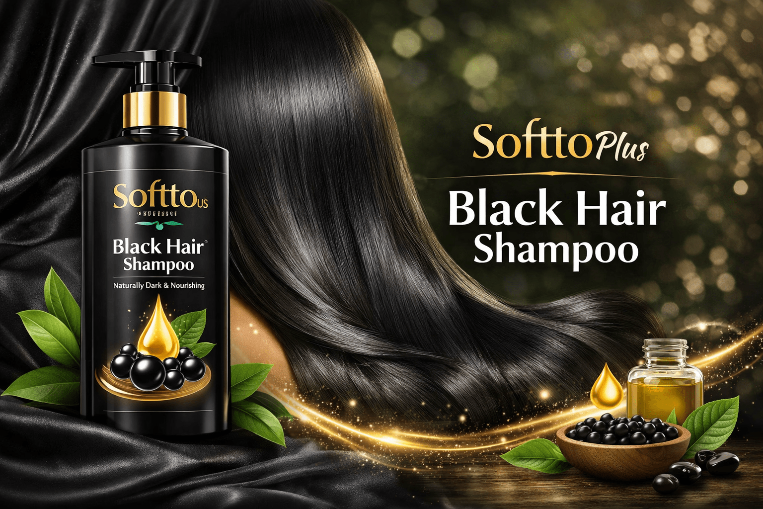 Softto Plus Black Hair Shampoo