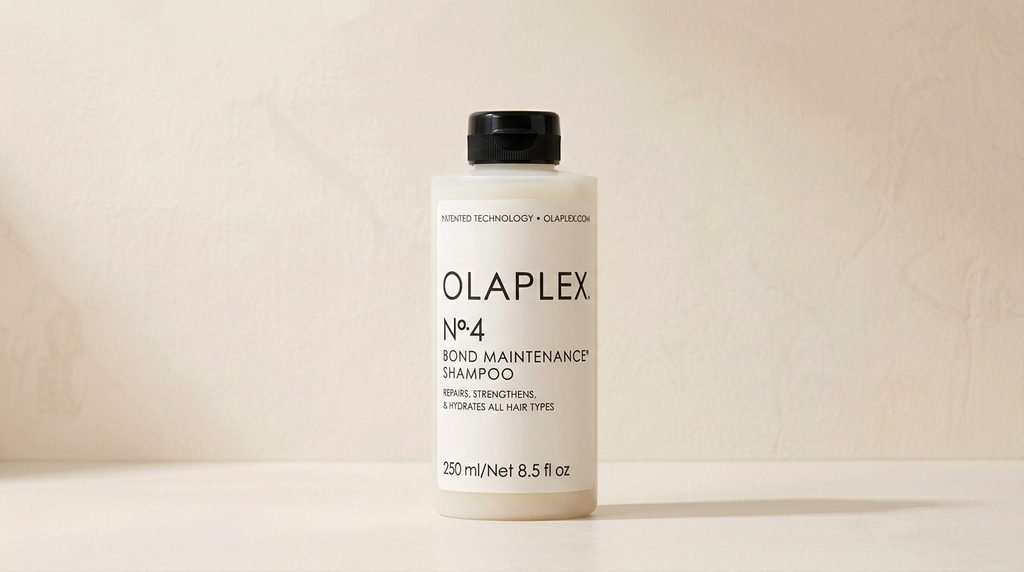 Olaplex No. 4 shampoo for damaged hair care.
