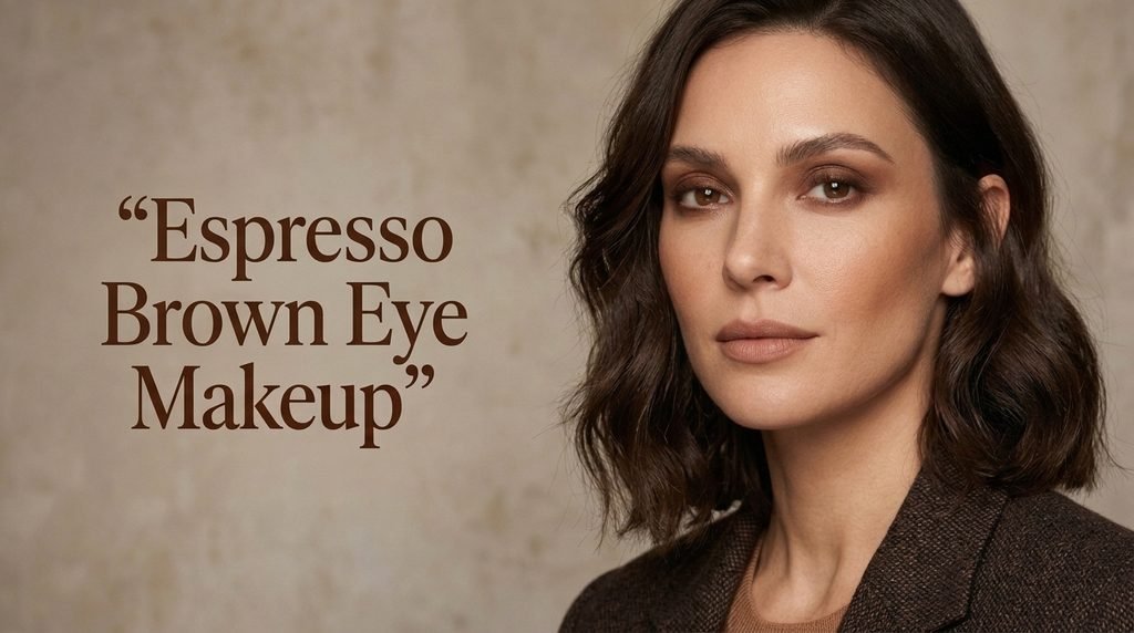 Espresso eyeliner and chocolate eyeshadow for an autumn eye makeup look