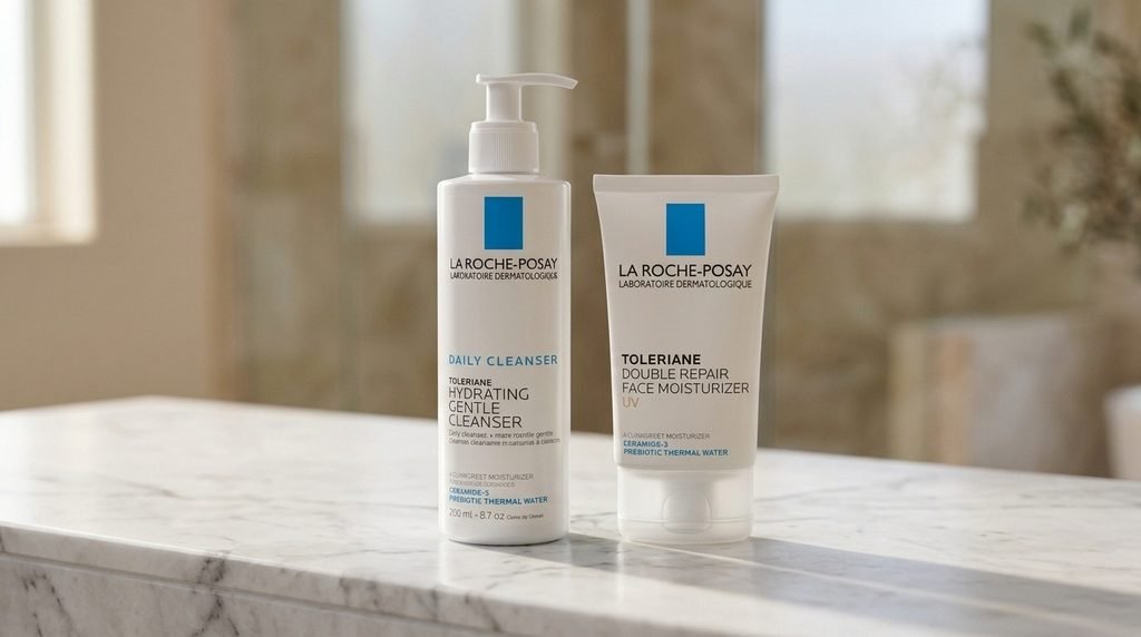 Smooth white facial moisturizer cream shown in a close-up skincare texture photograph.